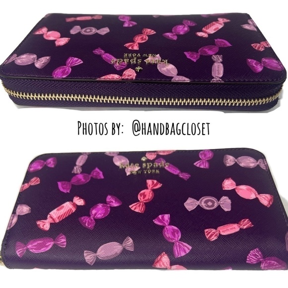 Kate Spade Candy Wrapper Wrappings Wallet Staci Leather Continental NWT - Picture 4 of 7